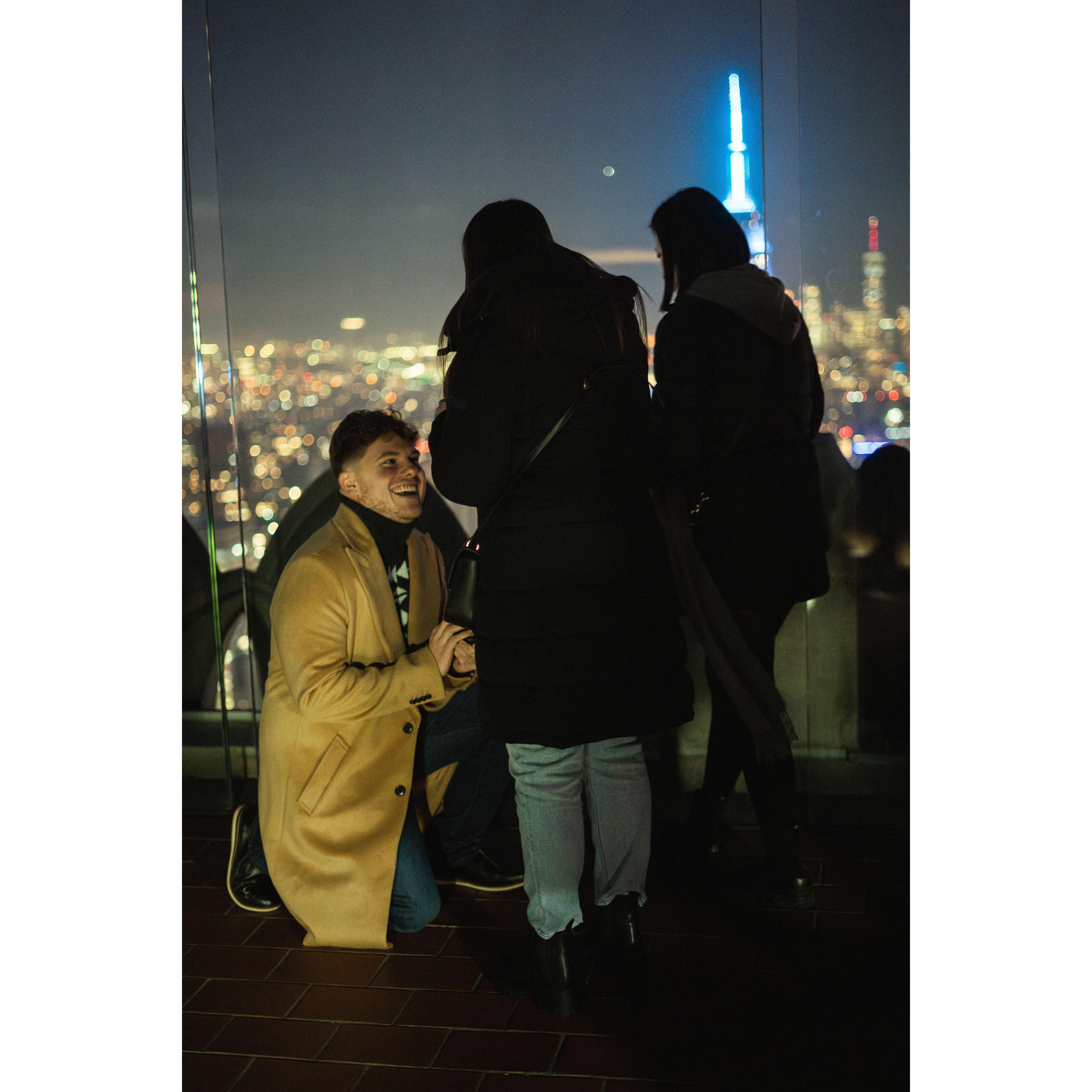 We got engaged on top of the Rockefeller Center in NYC! December, 2023 :)