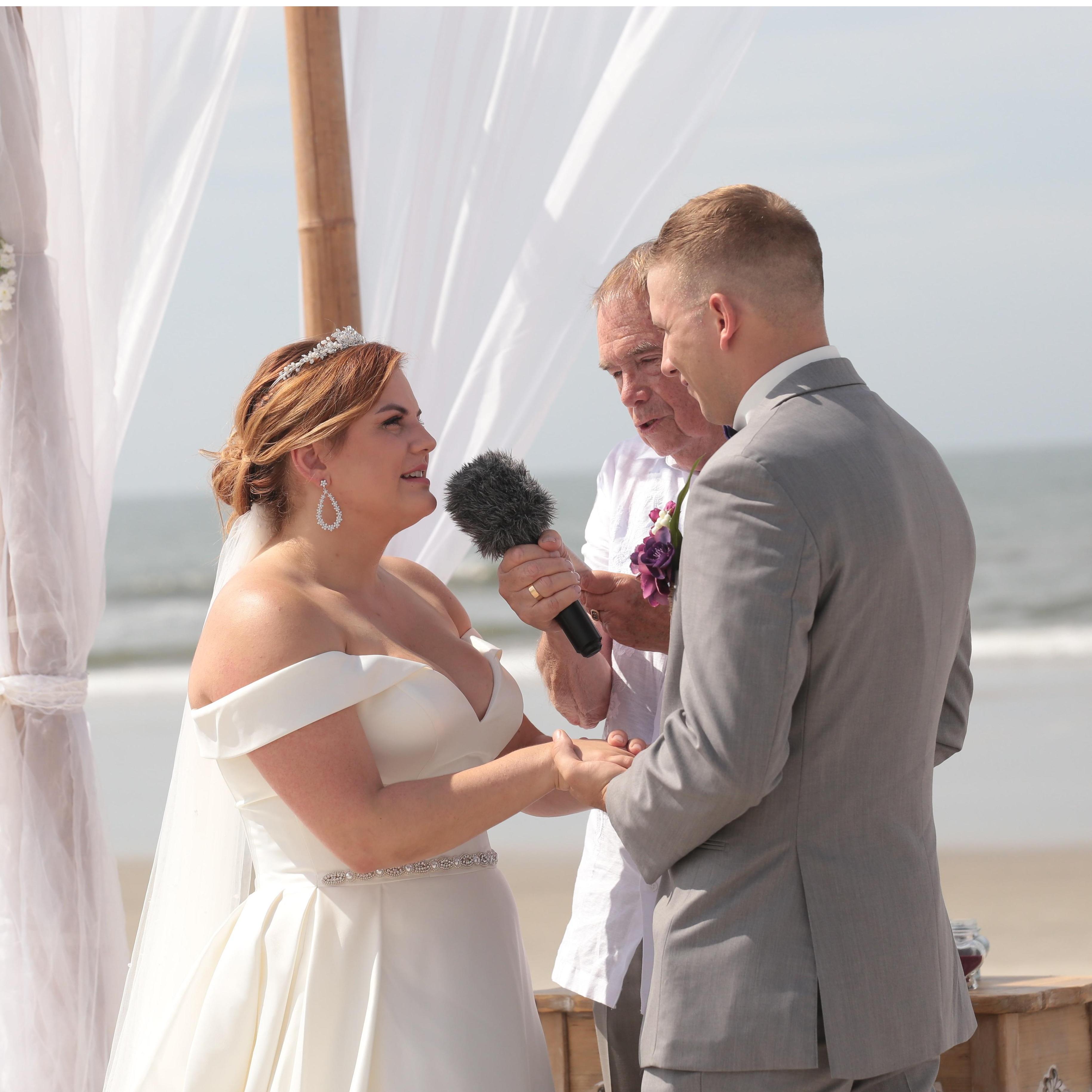 Exchanging of her vows
