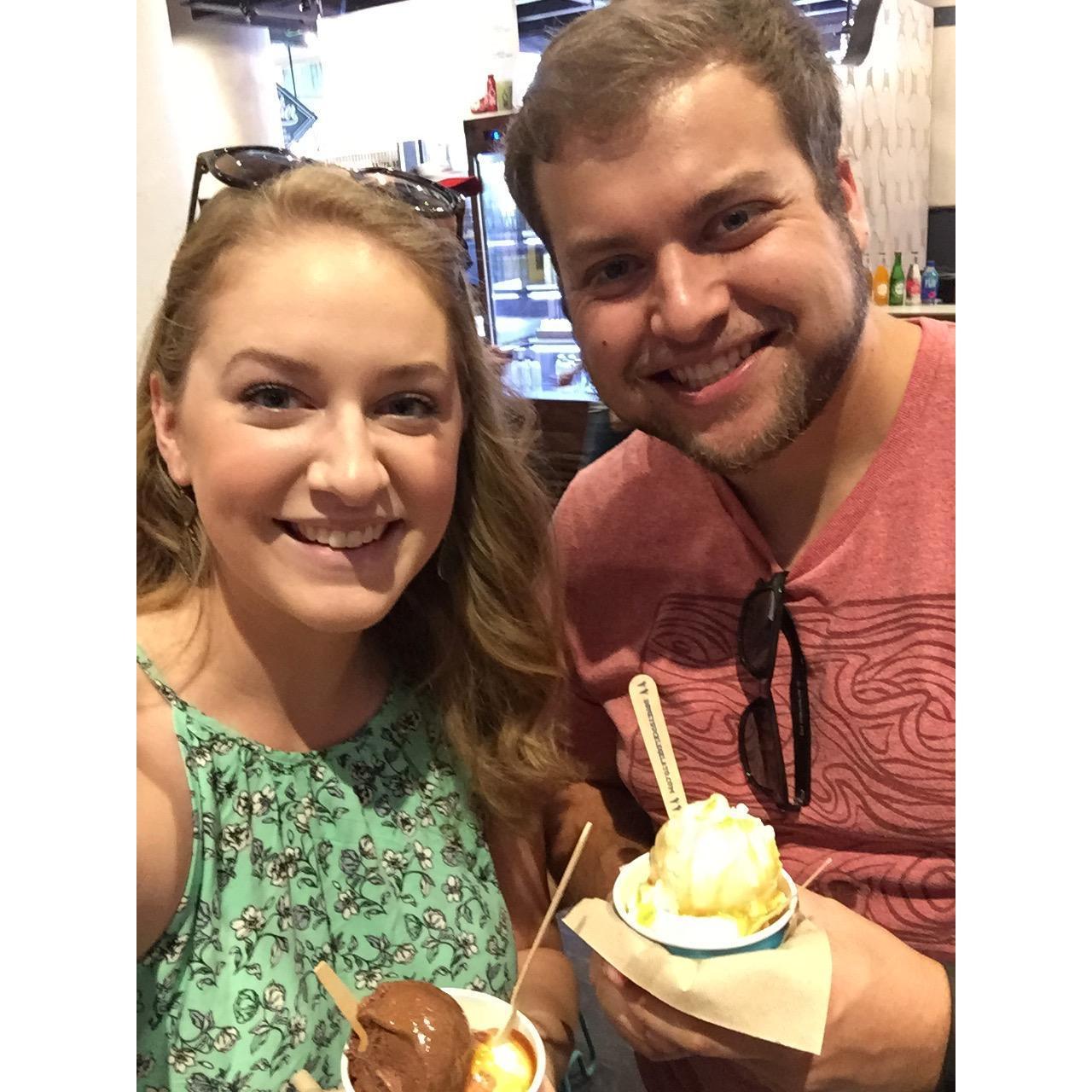 August 2017 - exploring Ponce City Market during Stephen's first visit to Atlanta
