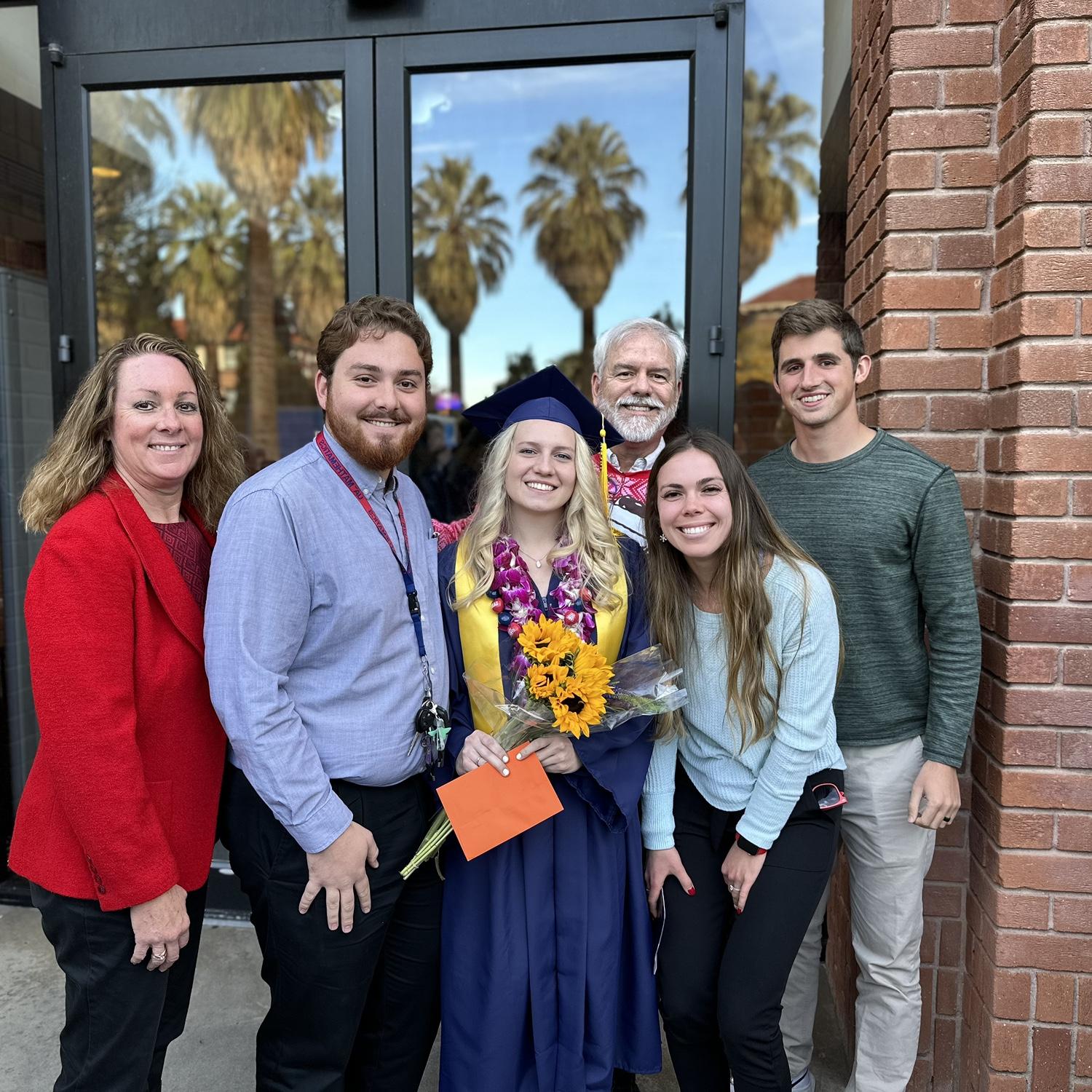 Madi graduating from the University of Arizona with a Bachelors degree in Mathematics