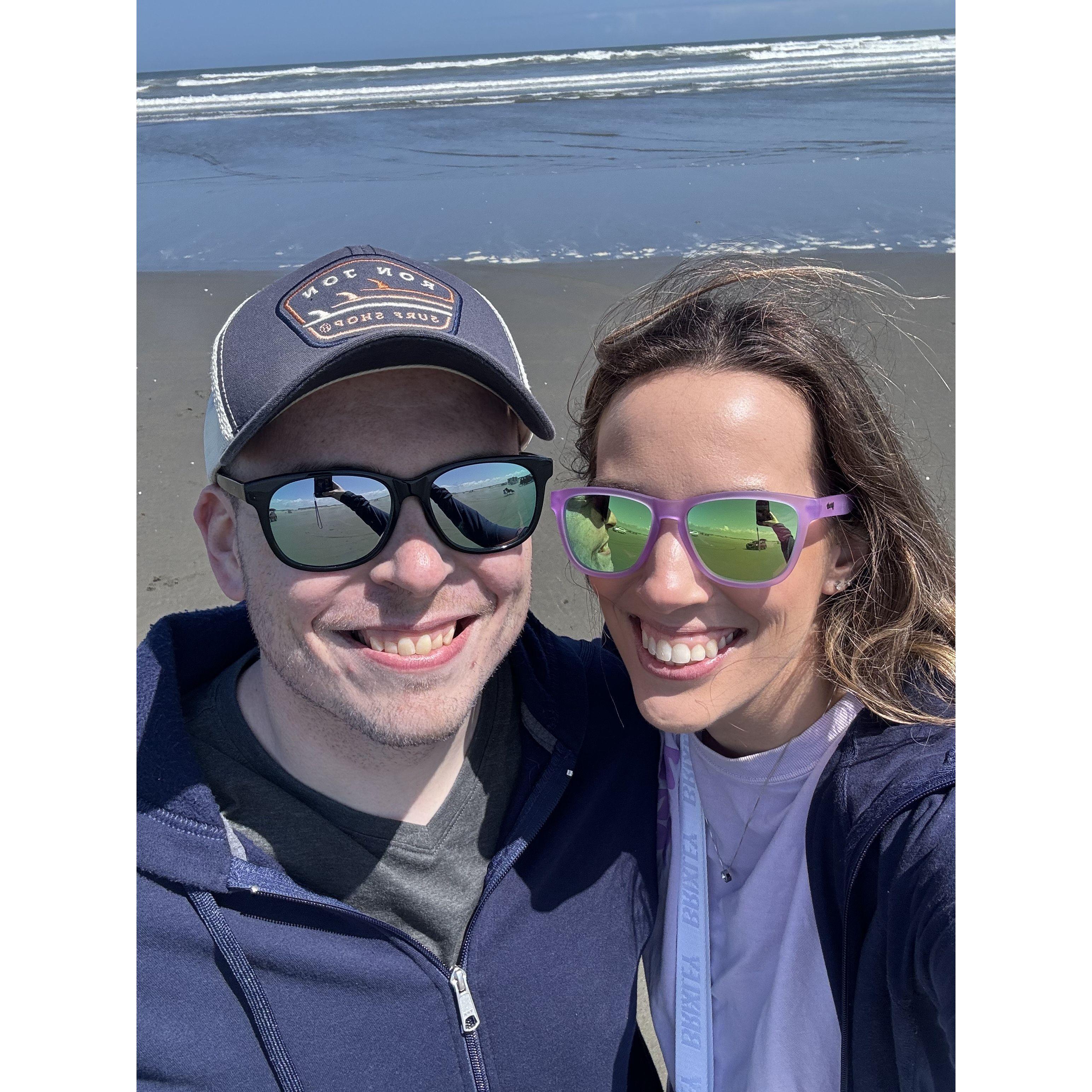 Walking along the beach in Seattle!