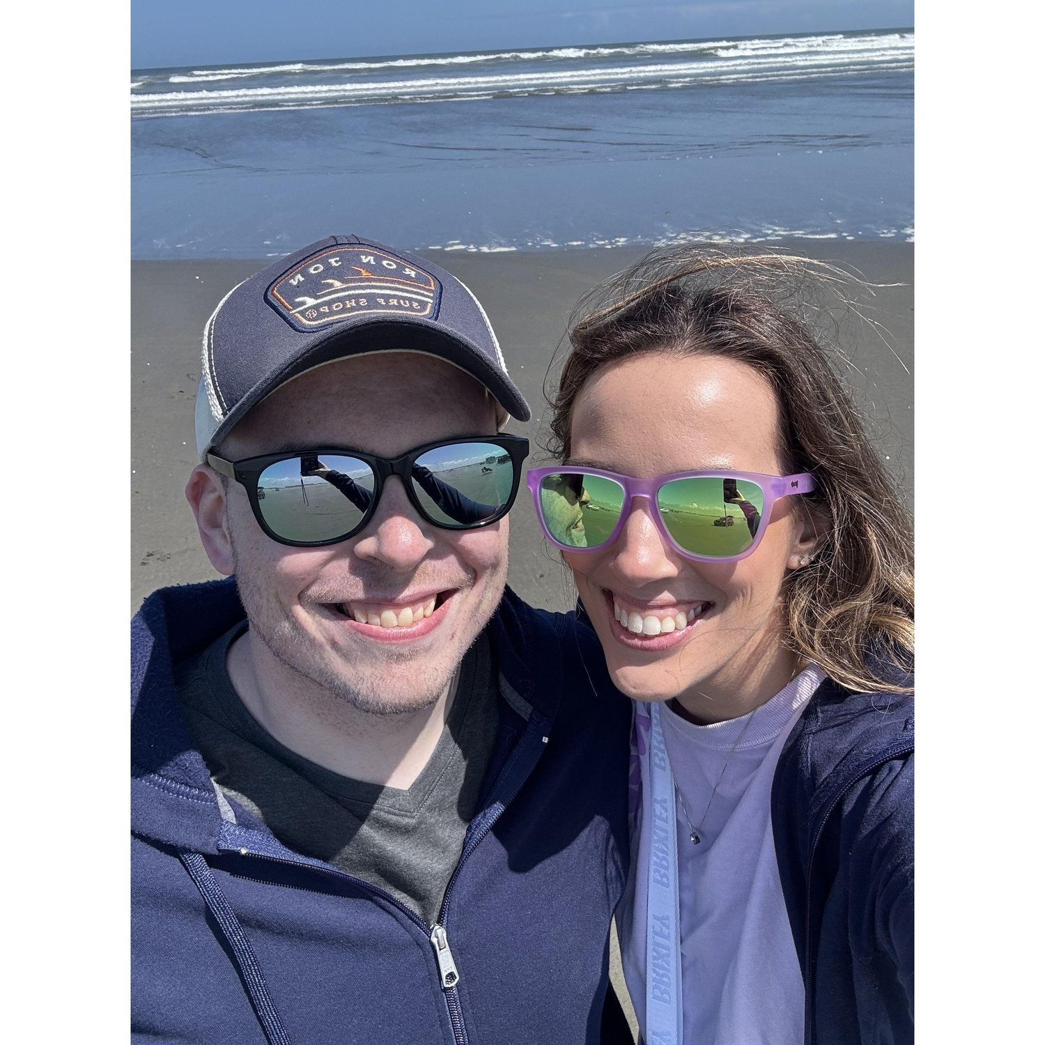 Walking along the beach in Seattle!