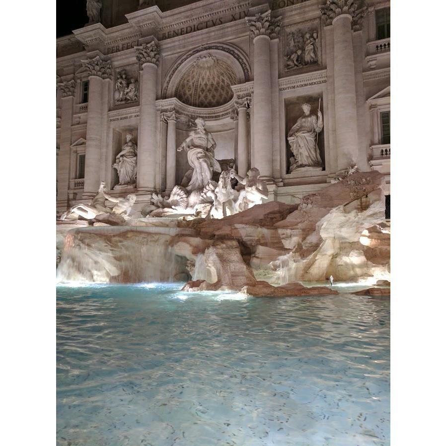 Making wishes at the Trevi Fountain.