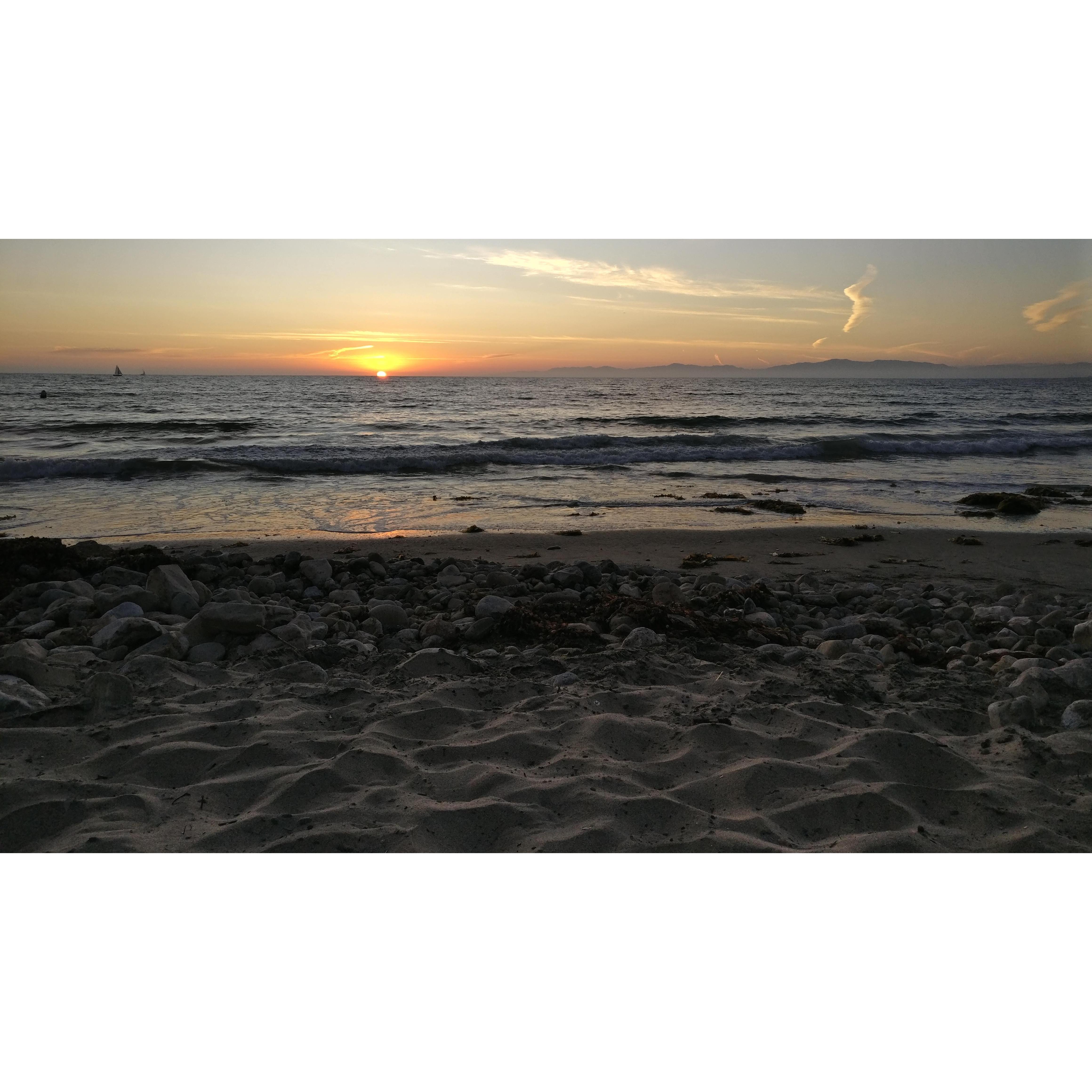 First Date vibes - the smell of the salty waves, and Chic-Fil-A waffle fries...