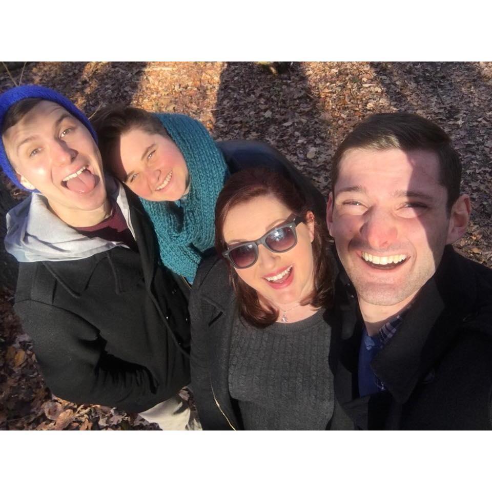 Thanksgiving (Tgives) 2017 
Left to right: Dillon (our officiant!), Teddy, Haley, Eddie (Best Man)