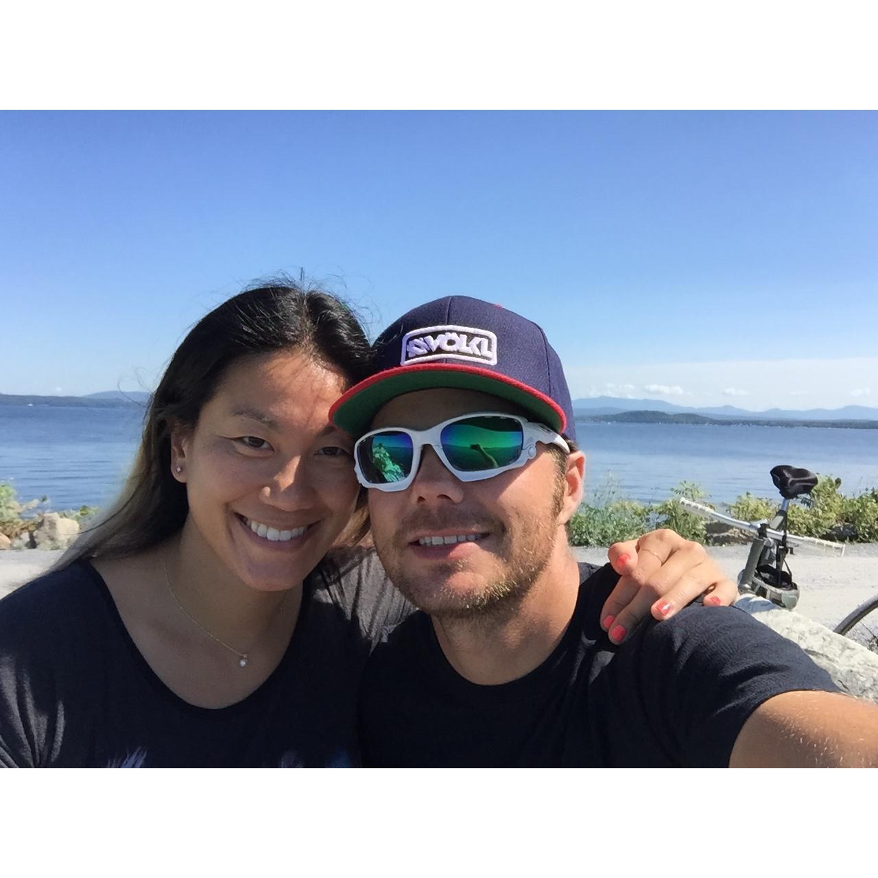 Post Vermont Stage Race 2016, we biked along Lake Champlain and along the spit