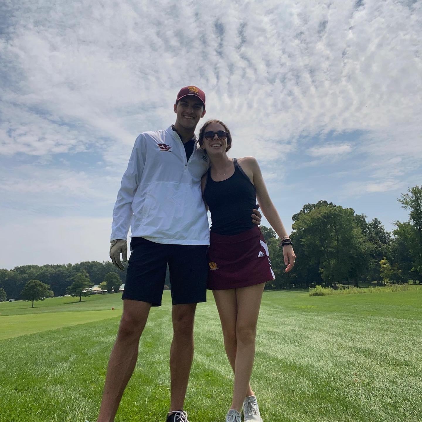 Golfing together is so fun! We always wear matching outfits :)