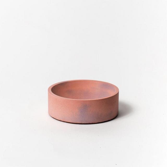 Pretti Cool, Concave Vessel, Coral & Mauve