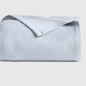 Luxury Organic Cotton Bed Blanket in Light Blue