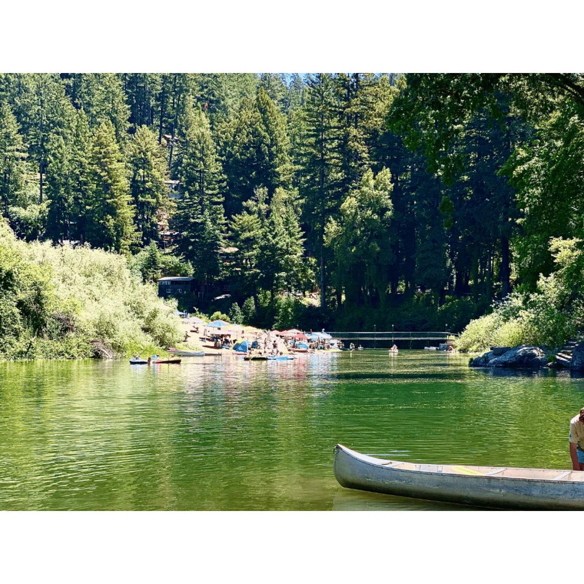 The view from the river where we will be staying.