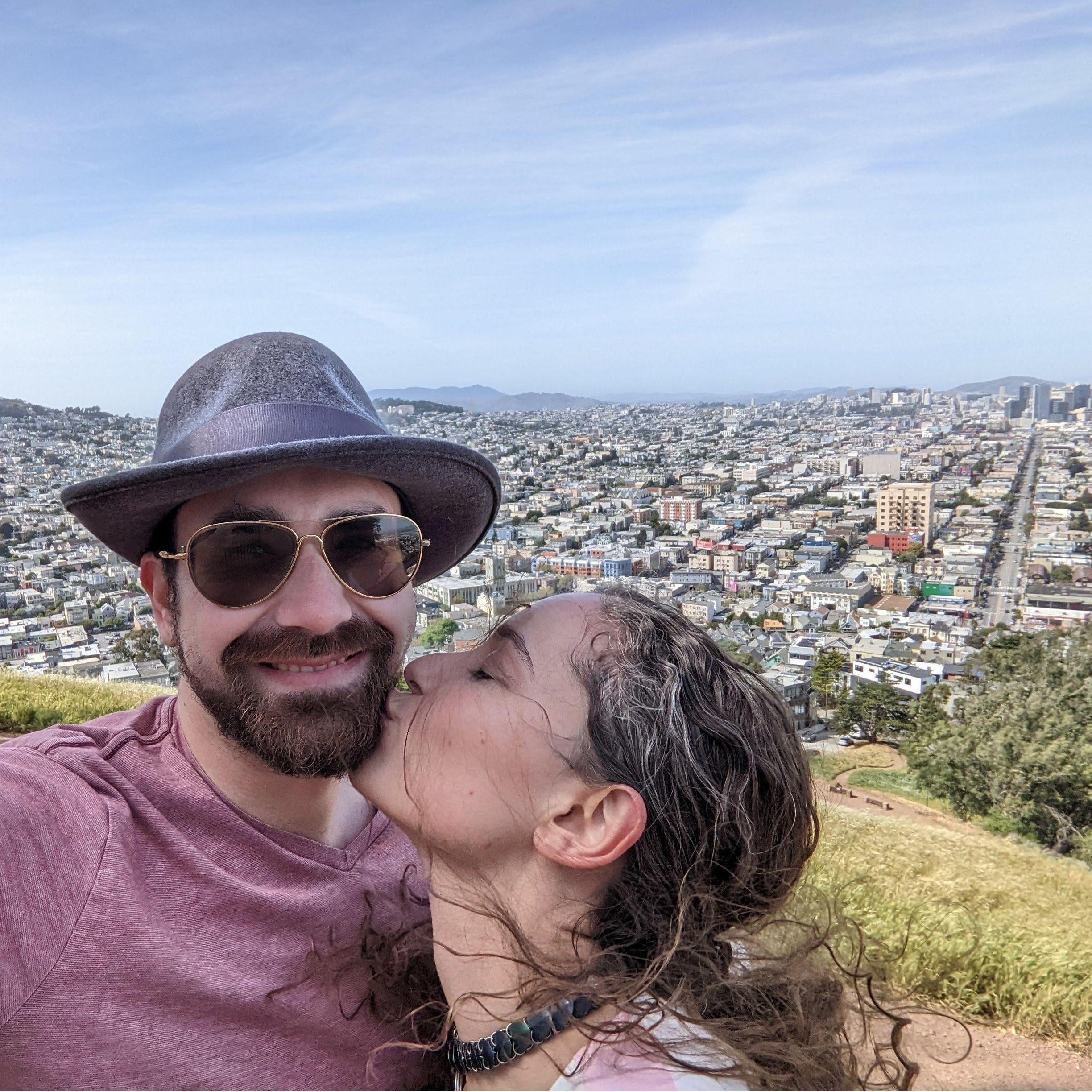 On a windy hike above San Francisco