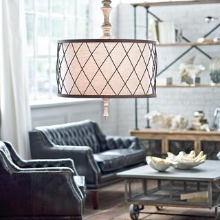 Gesso Spindle Chandelier