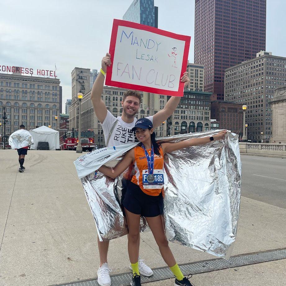 Mandy's 1st of 3 Chicago Marathons!
