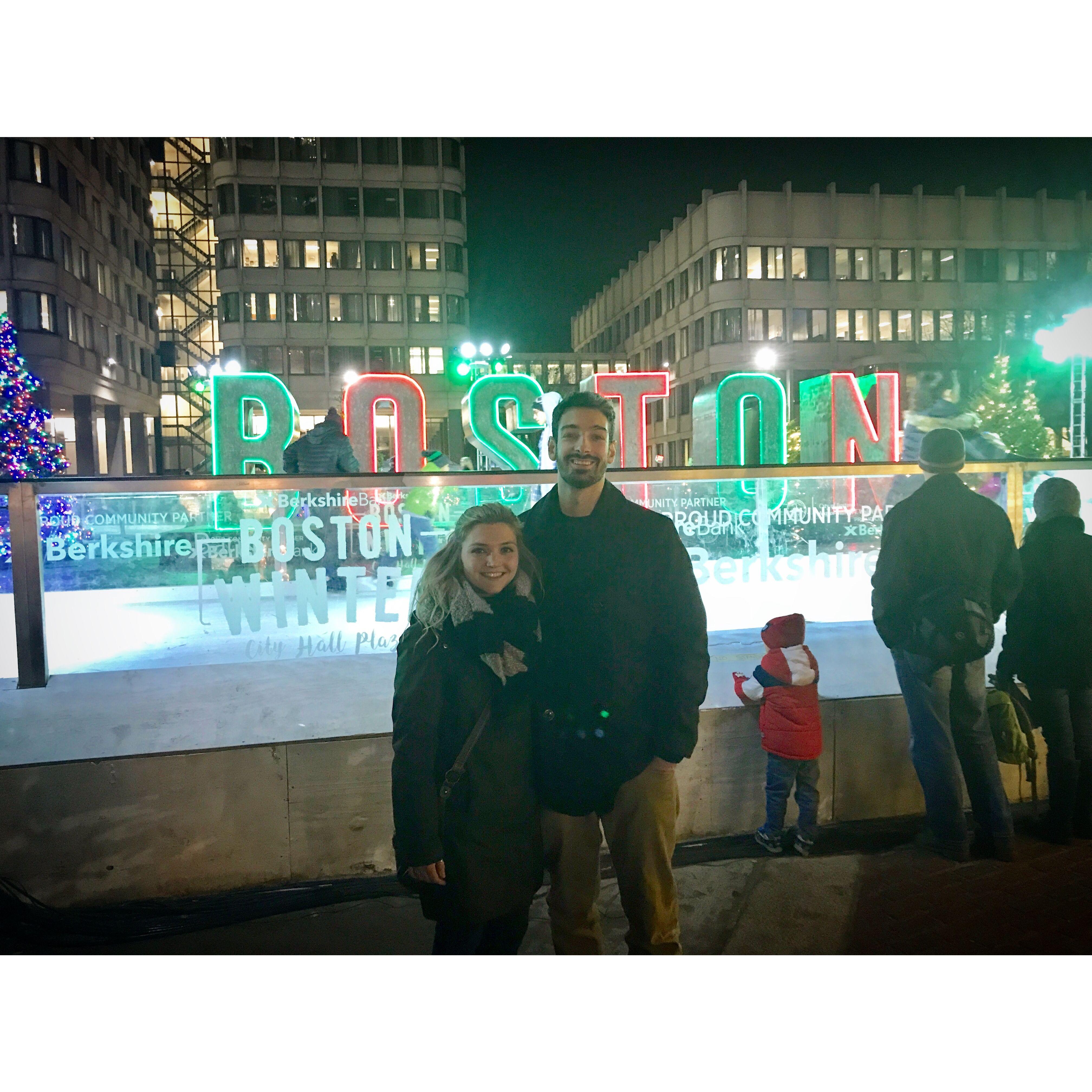 One of Joey's first trips to Boston!