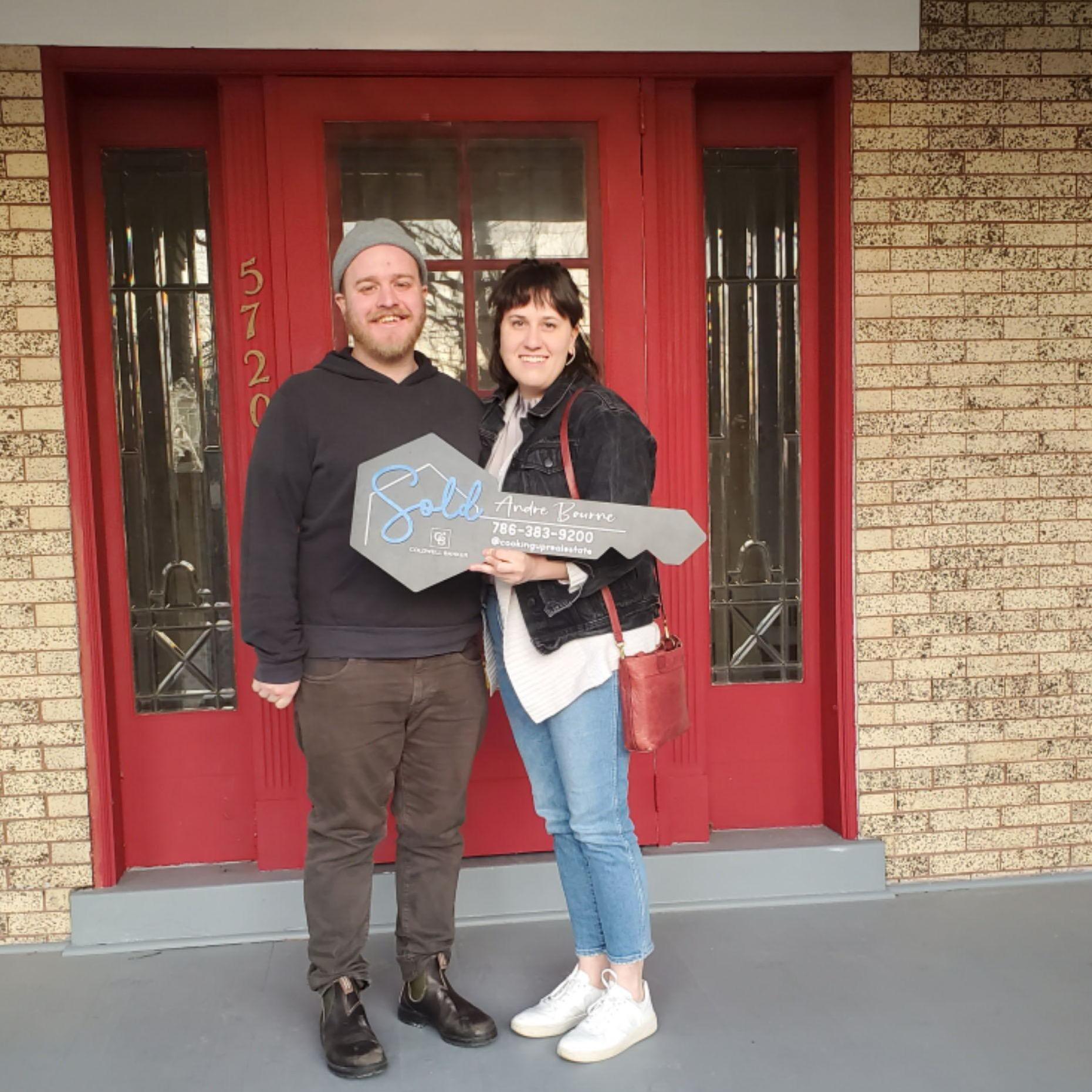 With our giant realty key. Already looking forward to getting hitched right here.