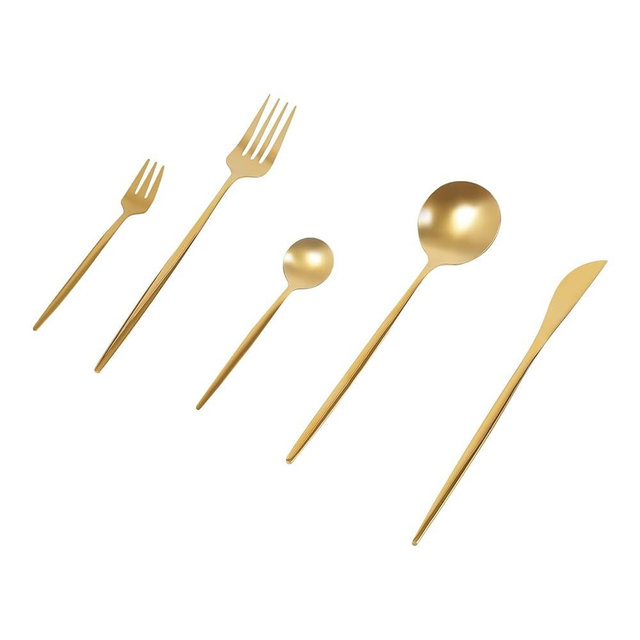 90PCS Gold Dinnerware Set, Stainless Steel Utensils Set, Gold Flatware Cutlery Set, Spoon Fork Cutlery for Family Gatherings Buffets Restaurant