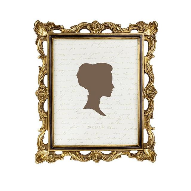 AELS 8x10 Inch Vintage Picture Frame, Elegant Antique Photo Frames with Glass Front, Photo Display, Tabletop Wall Hanging, Gift Ideas, Gold and Black