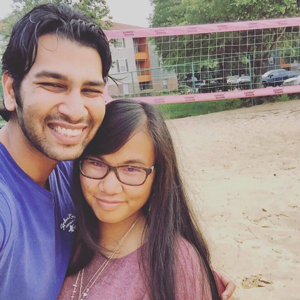 Lexington Crossings volleyball court, where we first met on 08/09/2015