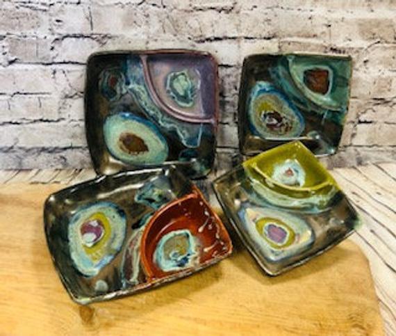 2-Part Ceramic Serving Dish: Chip Dip Small 7.5" and Large 10.5" *Made to Order BestSeller