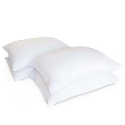 ComfortSoft Down Alternative Hypoallergenic 4pk Rolled Jumbo White Pillows (AAFA Certified) - Hanes