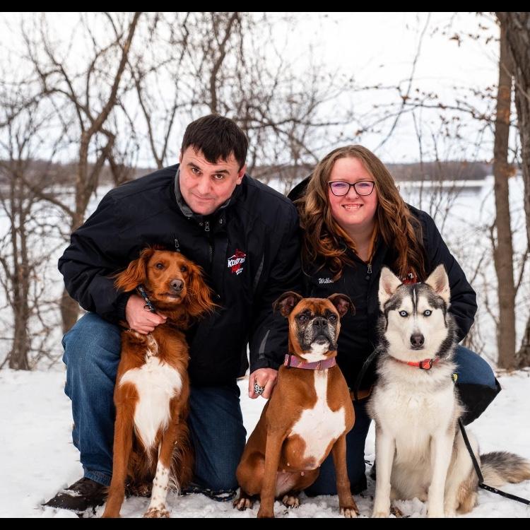 We were both shocked that our photographer Kayla was able to get a group shot of us with our 3 girls! Lucy, Diggie and Akira were sure over having pictures taken! We sure love our 4 legged kids!