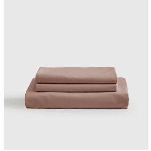 Classic Organic Percale Fitted Sheet Set - Queen, Clay