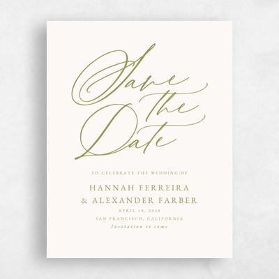 Marsh Green Wedding Save the Date - Kiruna Portrait