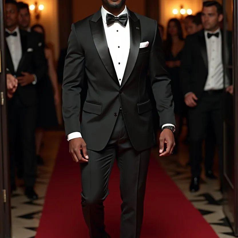 Men: Black or dark-colored suits with pocket squares in baby pink or sage green are encouraged.