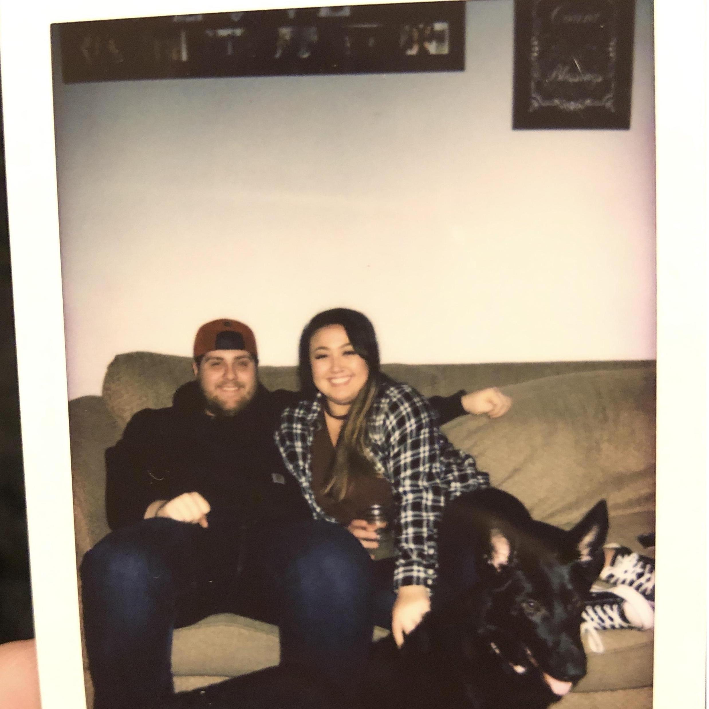 Around Christmas time with our pup Dani