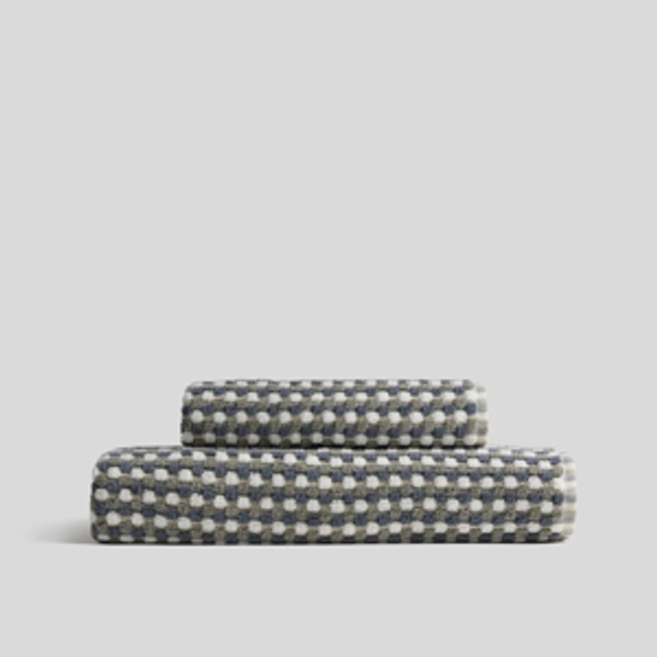 Organic Cotton Mosaic Towels (Moss and Dusk)