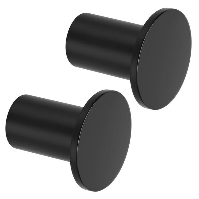 SAYAYO Plus Black Coat Hooks Wall Mounted, Modern Towel Hooks for Bathrooms Robe Hooks, Heavy Duty Wall Hooks for Hanging, SUS304 Stainless Steel 2 Packs