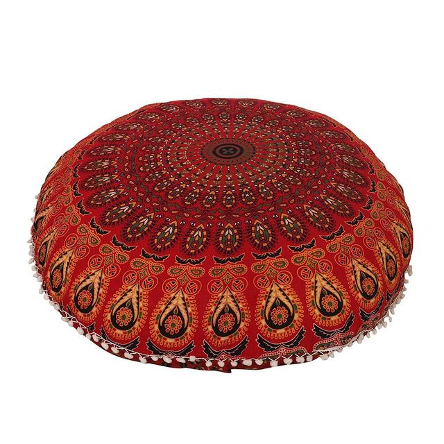 Red Mandala Cushion Cover