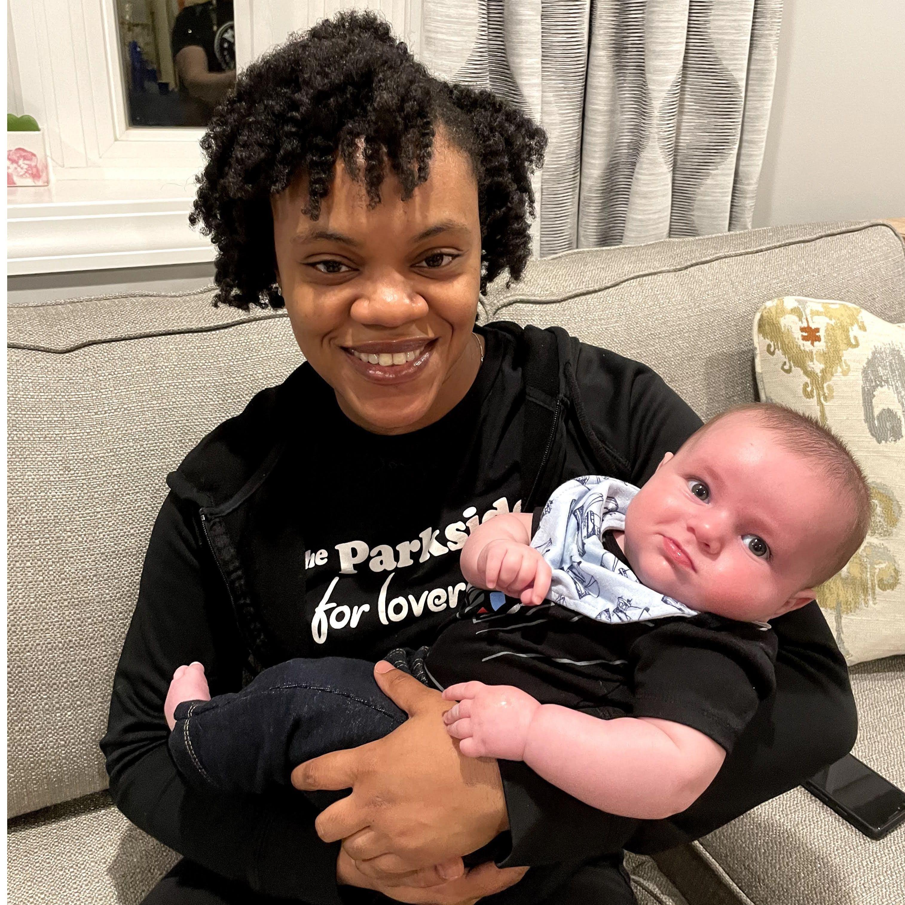 "Auntdrele" and baby Luca!
