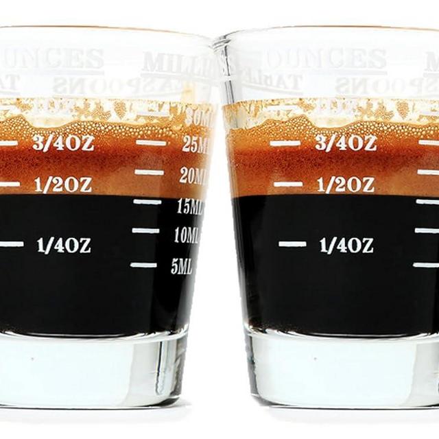 Shot Glass Measuring Cup | Non Fading | Bar Bartender Accessories, Jigger for Bartending (2, White)