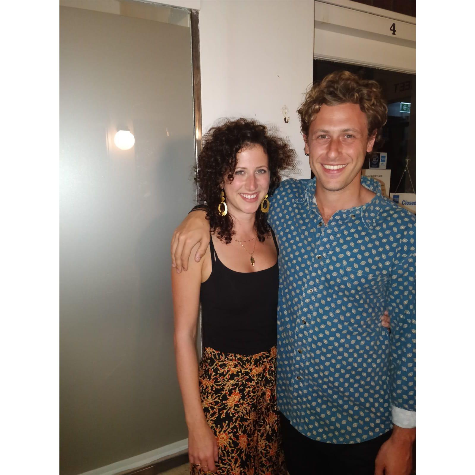 First visit to Australia and meeting Jordan's parents and several friends of the family... I think we were both a little nervous this night.