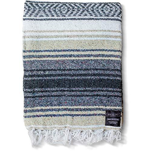 Mexican Blanket, Premium Falsa Blanket | Authentic Hand Woven Blanket, Serape & Yoga Blanket | Perfect Beach Blanket, Navajo Blanket, Camping Blanket, Picnic Blanket, Saddle Blanket, Car Blanket