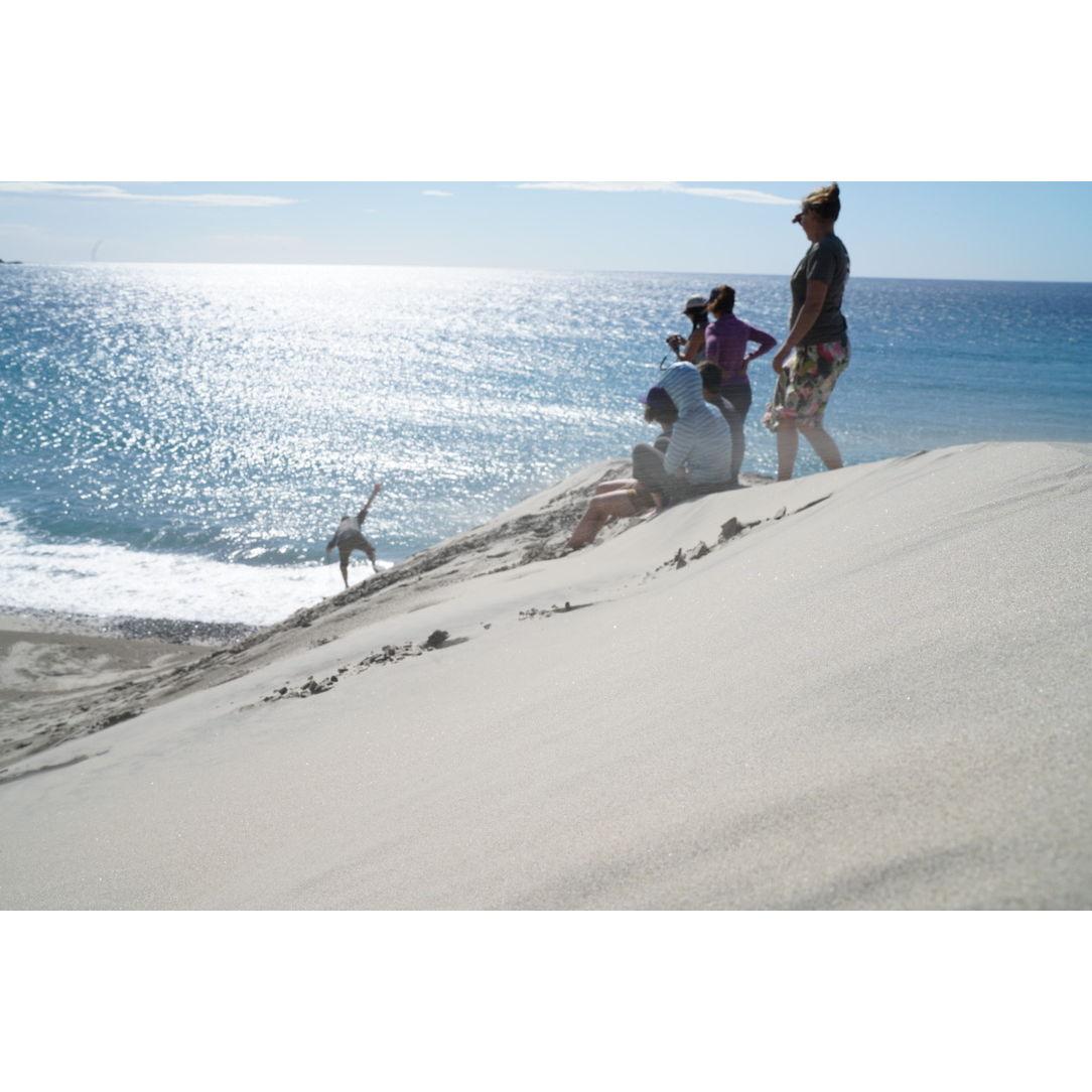 Doing cartwheels in Baja.