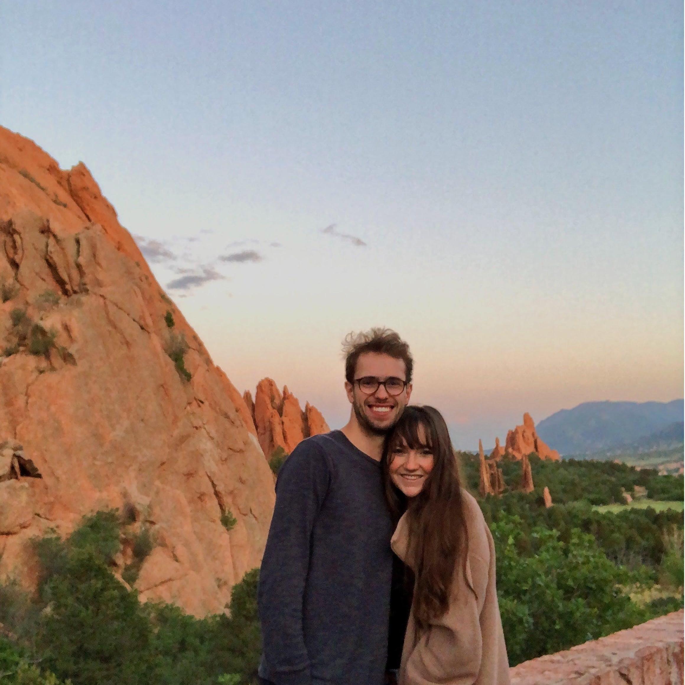 This picture was taken the first time we both travelled to Colorado together! This was a special moment for me (Tacker) because I got to show Liz Colorado Springs, where I grew up for the first time.