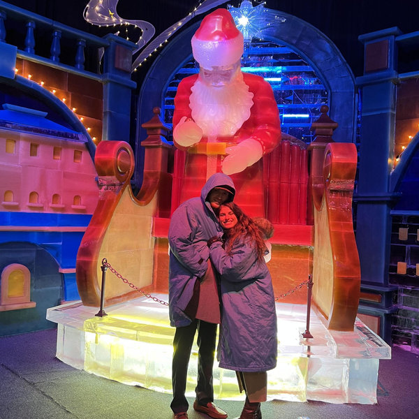 We saw Santa at Ice!