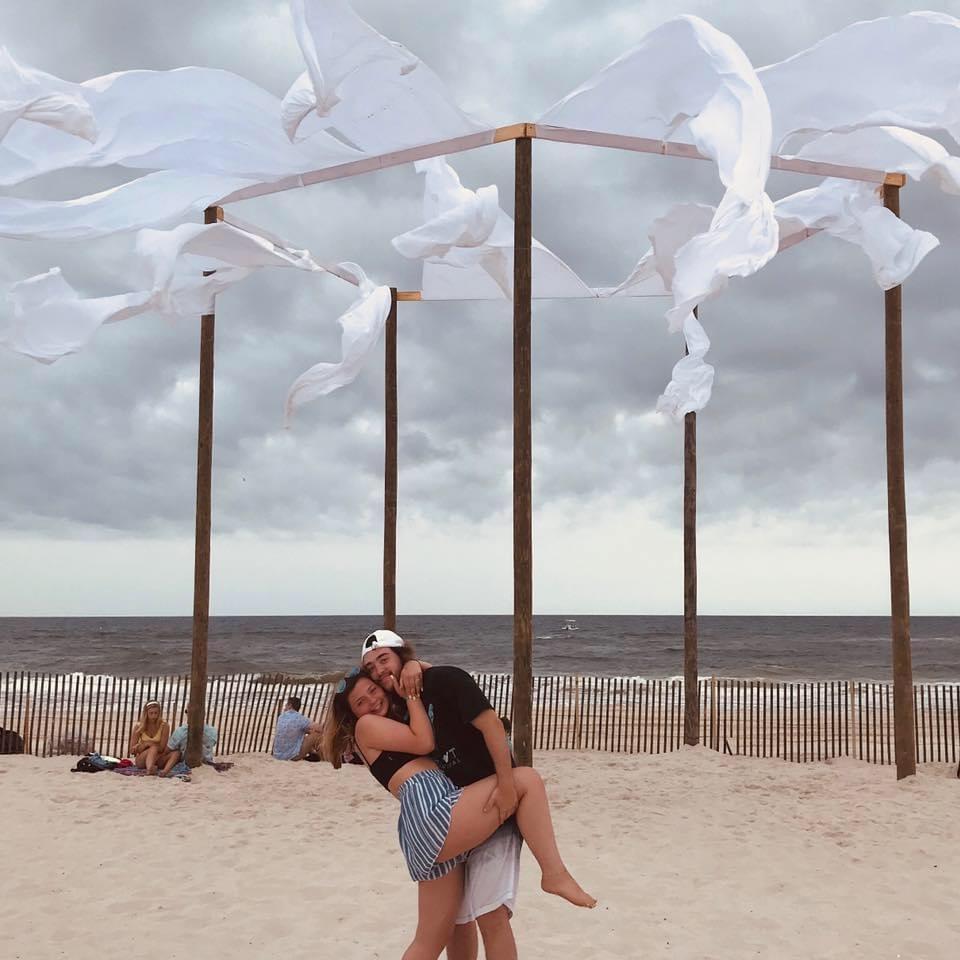 This was the bride and grooms first time at a music festival together!
