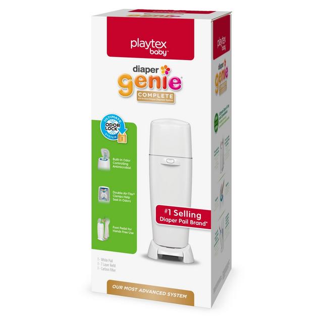 Diaper Genie Complete Assembled Diaper Pail - White