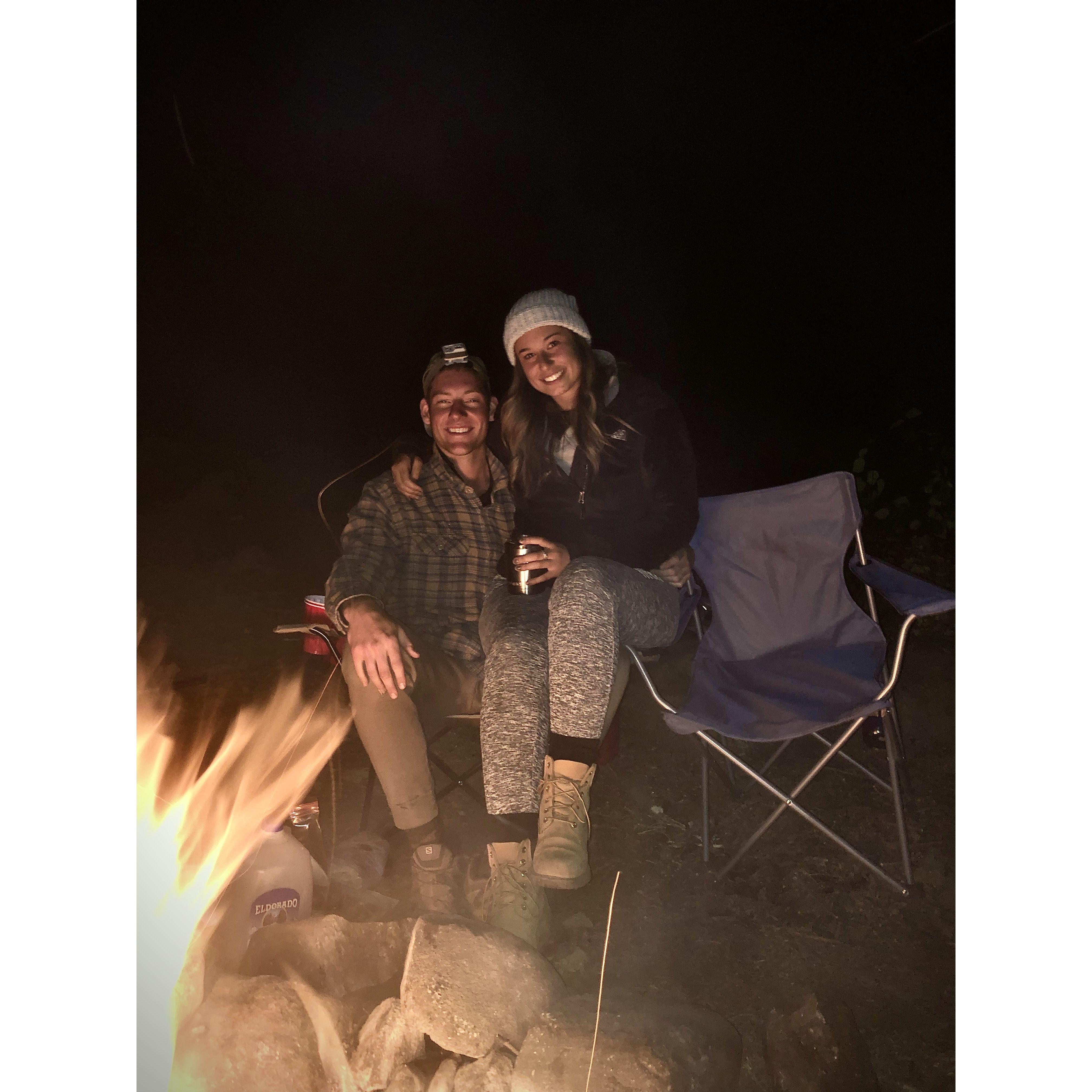 Our first photo - Camping in Aspen - October 2019