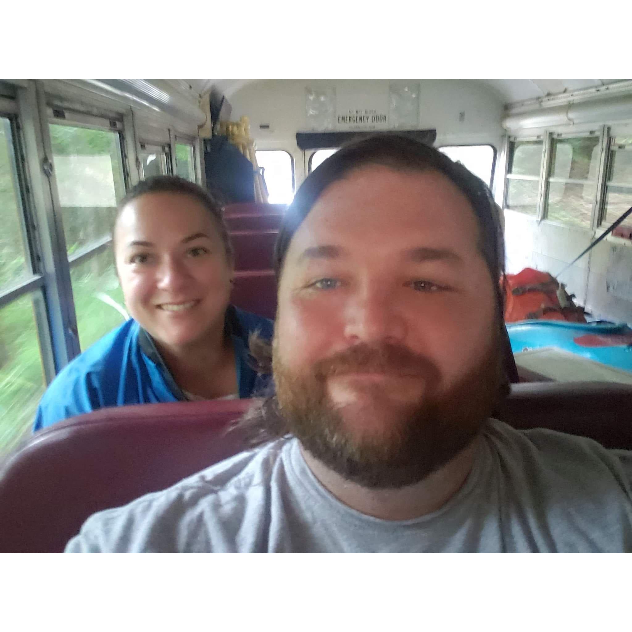 On our way to the Gauley River in Beckley, WV to go white water rafting