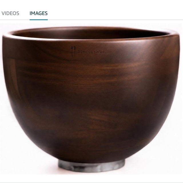Walnut Wood Mixing Bowl Compatible with Kitchen Aid