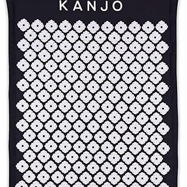 Kanjo Premium Acupressure Mat and Pillow Set for Back Pain Relief & Neck Pain Relief, with Memory Foam Pillow, FSA HSA Eligible, Includes Carry Bag, Black