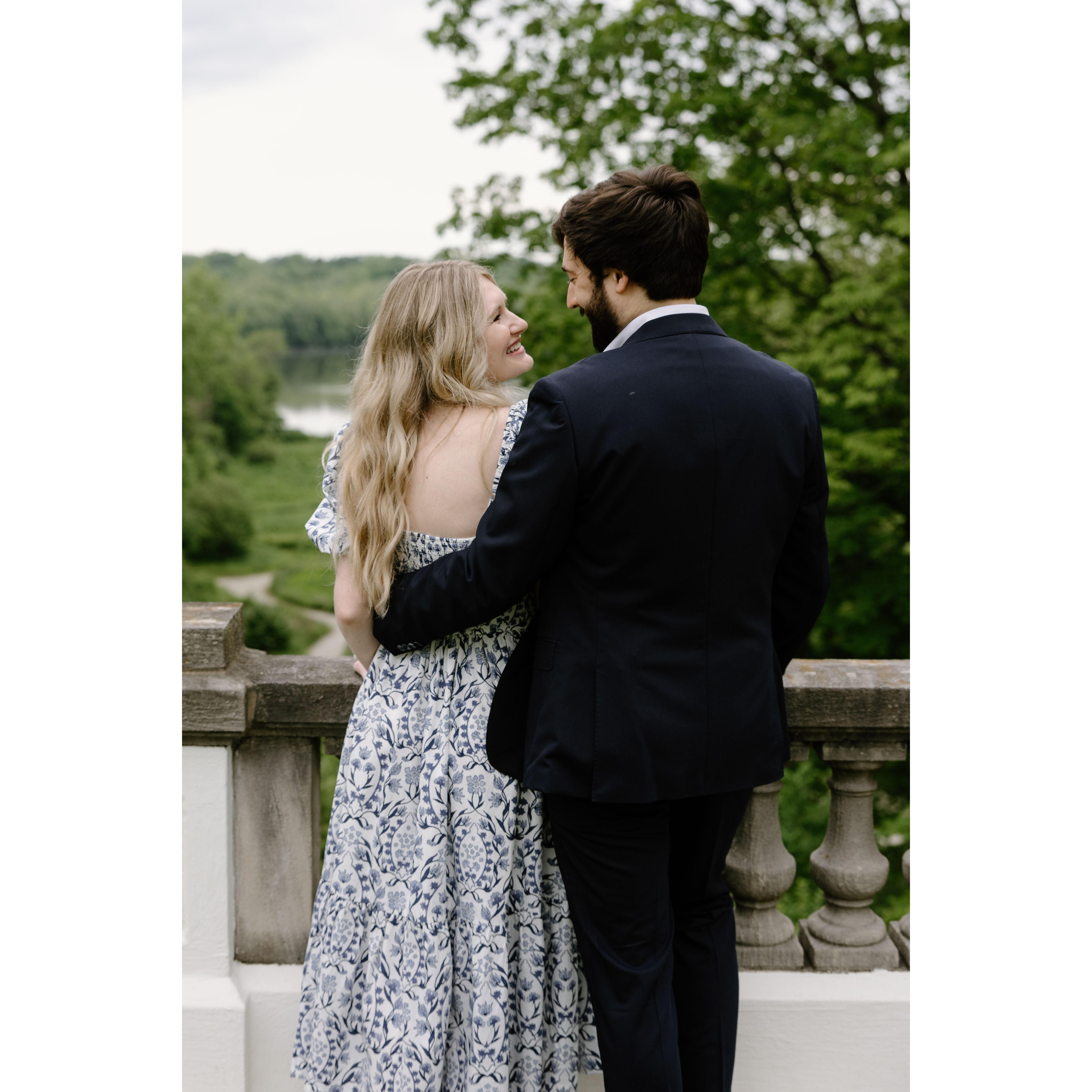 Our engagement photos at Newfields