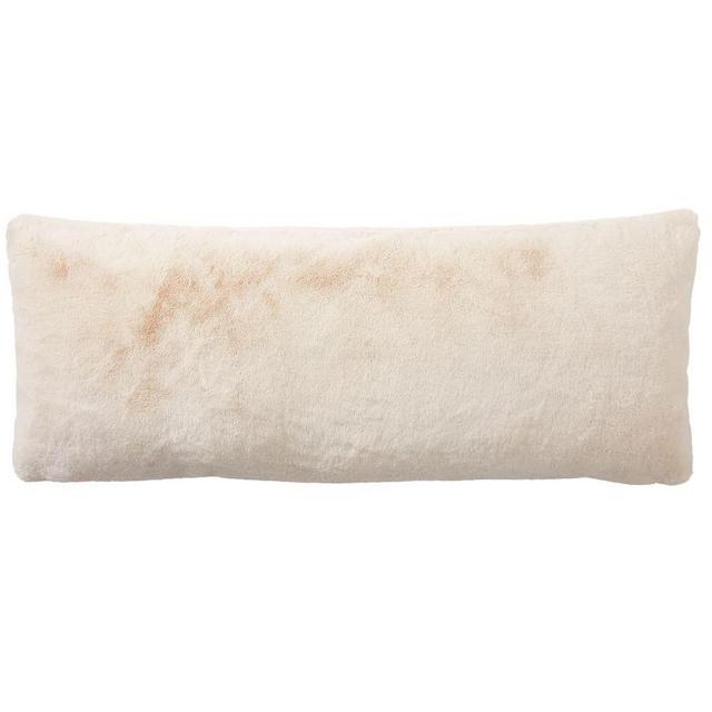 Ivory Alpine Faux Fur Oversized Lumbar Sham