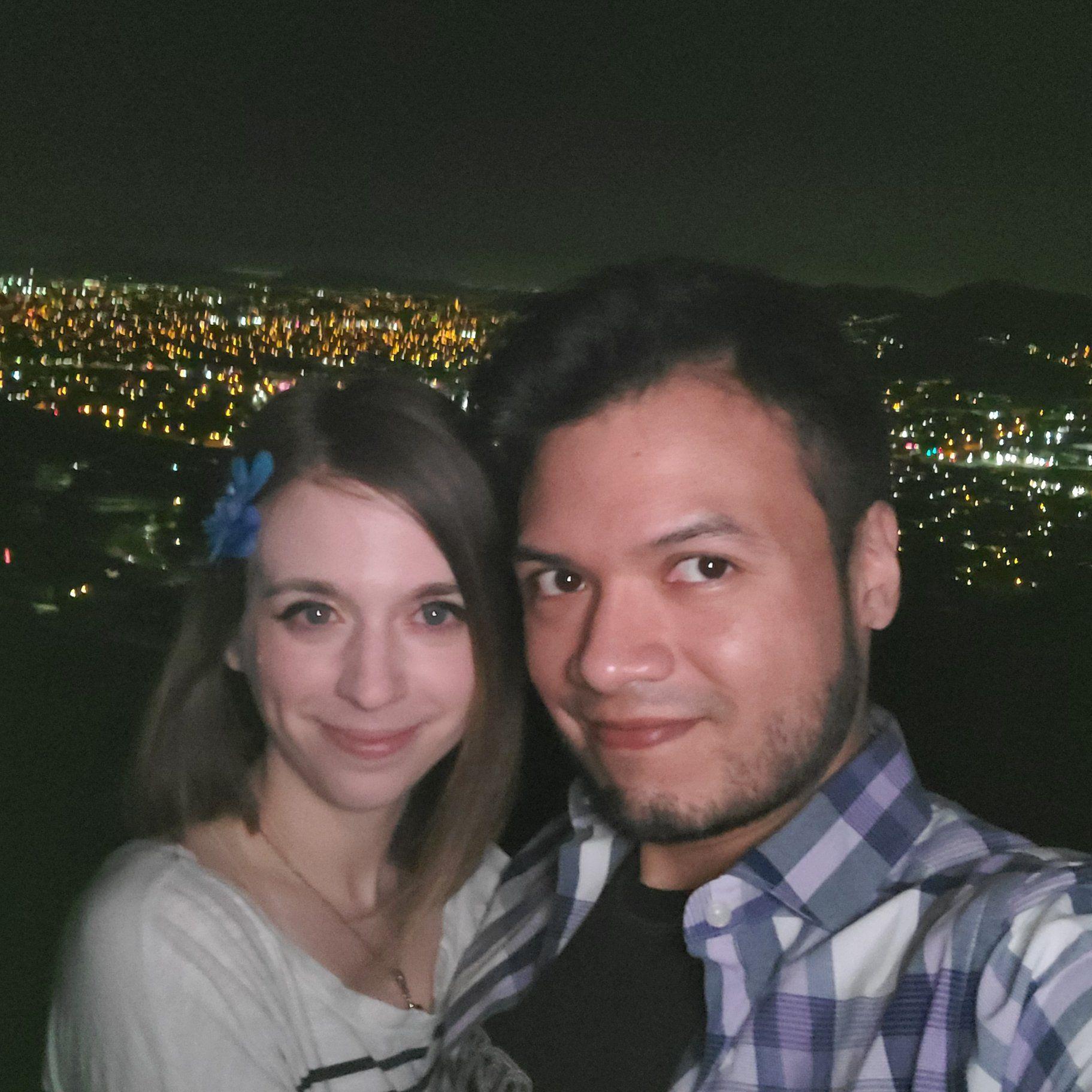 On an overlook date in Southern California