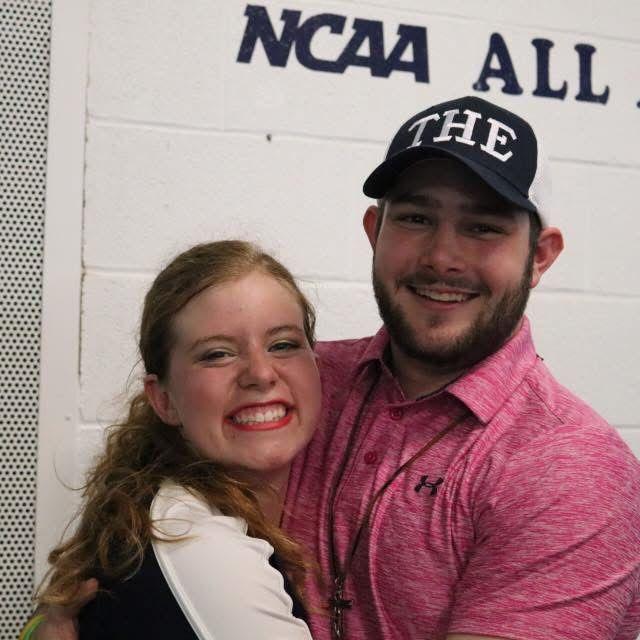 Zach supporting Rachel at her Club Cheer National's Showcase!