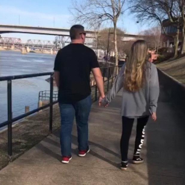 Walking at the park in Arkansas